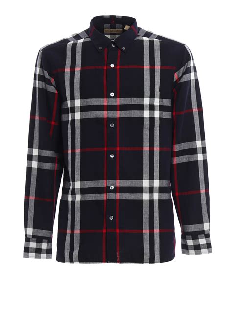 burberry hemd blau
